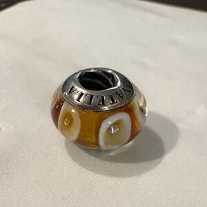 Donatella Silver and Amber Bead Charm